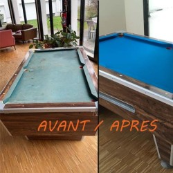 Changer, remplacer un tapis de billard.
